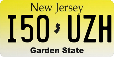 NJ license plate I50UZH