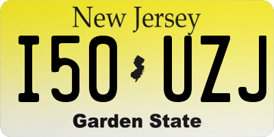 NJ license plate I50UZJ