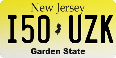 NJ license plate I50UZK