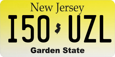 NJ license plate I50UZL