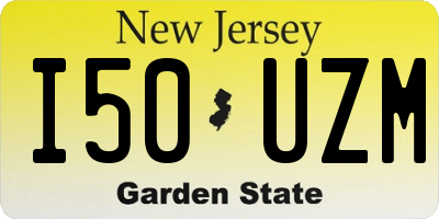 NJ license plate I50UZM