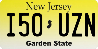 NJ license plate I50UZN