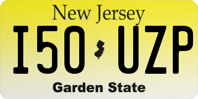 NJ license plate I50UZP
