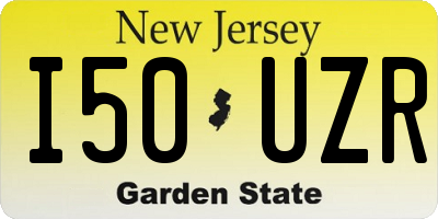 NJ license plate I50UZR