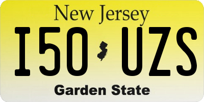 NJ license plate I50UZS