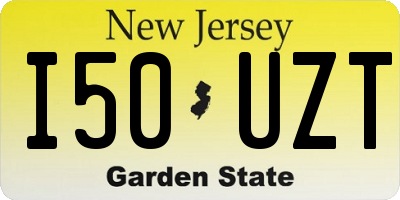 NJ license plate I50UZT