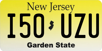 NJ license plate I50UZU