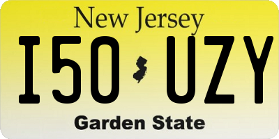 NJ license plate I50UZY