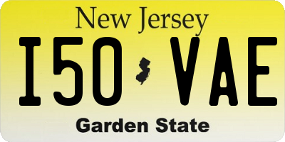 NJ license plate I50VAE