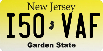NJ license plate I50VAF
