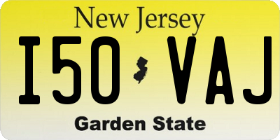 NJ license plate I50VAJ