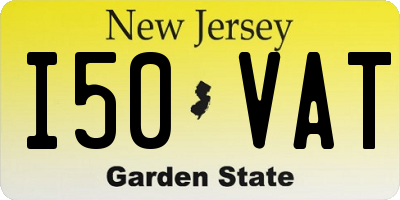 NJ license plate I50VAT