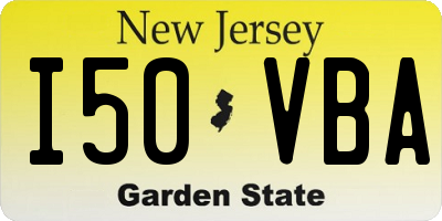 NJ license plate I50VBA