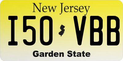 NJ license plate I50VBB