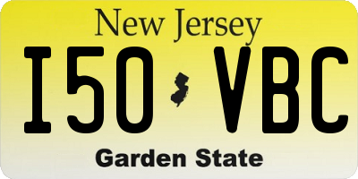 NJ license plate I50VBC
