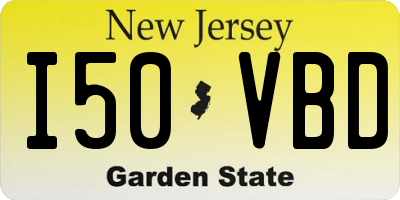 NJ license plate I50VBD