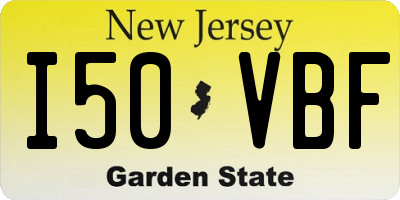 NJ license plate I50VBF