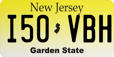 NJ license plate I50VBH