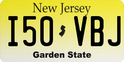 NJ license plate I50VBJ