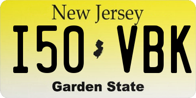 NJ license plate I50VBK
