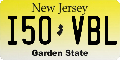 NJ license plate I50VBL