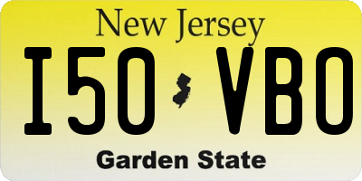 NJ license plate I50VBO