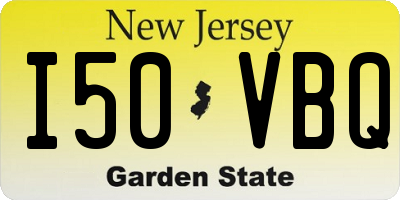 NJ license plate I50VBQ