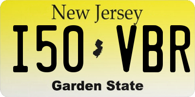 NJ license plate I50VBR
