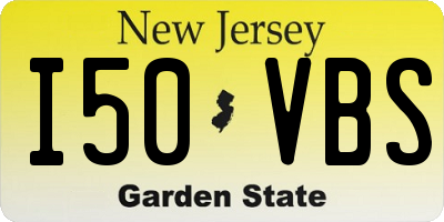 NJ license plate I50VBS