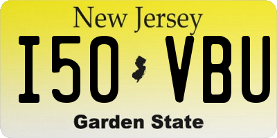NJ license plate I50VBU