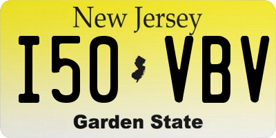 NJ license plate I50VBV