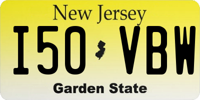 NJ license plate I50VBW