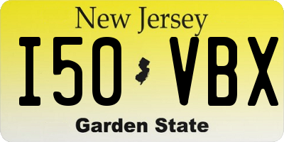 NJ license plate I50VBX