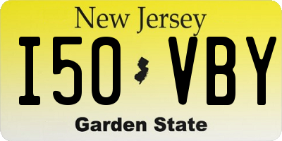 NJ license plate I50VBY