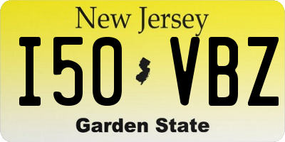 NJ license plate I50VBZ