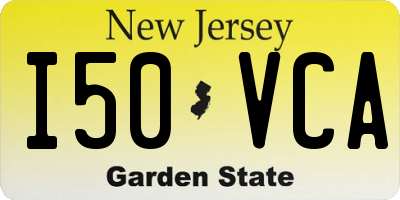 NJ license plate I50VCA