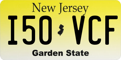NJ license plate I50VCF
