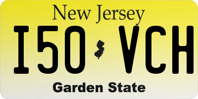 NJ license plate I50VCH