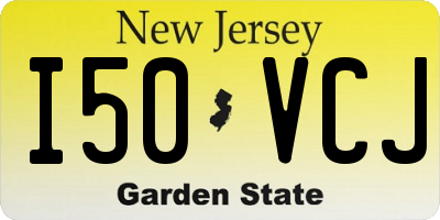 NJ license plate I50VCJ
