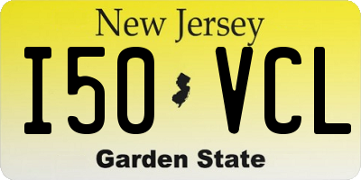 NJ license plate I50VCL
