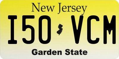 NJ license plate I50VCM