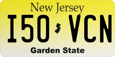 NJ license plate I50VCN