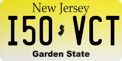 NJ license plate I50VCT