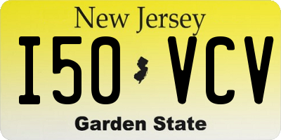 NJ license plate I50VCV