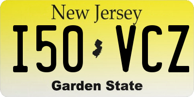NJ license plate I50VCZ