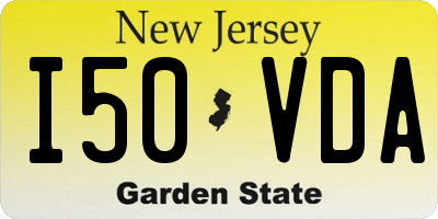 NJ license plate I50VDA