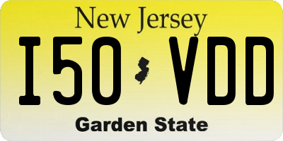 NJ license plate I50VDD