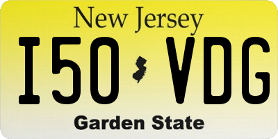 NJ license plate I50VDG
