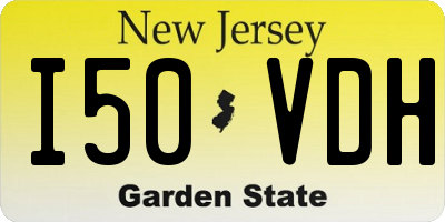 NJ license plate I50VDH