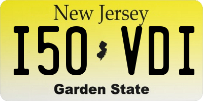 NJ license plate I50VDI